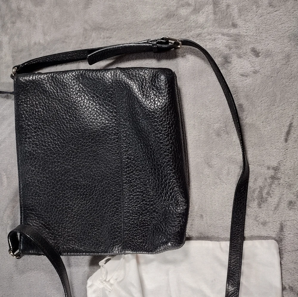 Kate Spade Bay Street Cora Crossbody Black Leather Pebbled Shoulder Bag EUC Mint